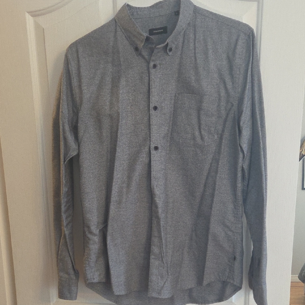 Men's Charcoal Button-Down Shirt